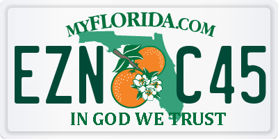 FL license plate EZNC45