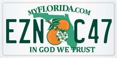 FL license plate EZNC47