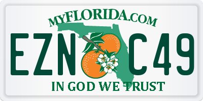 FL license plate EZNC49