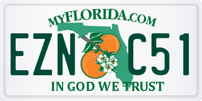 FL license plate EZNC51