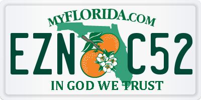 FL license plate EZNC52