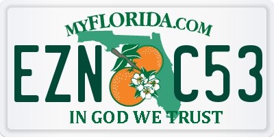 FL license plate EZNC53