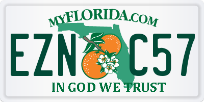 FL license plate EZNC57