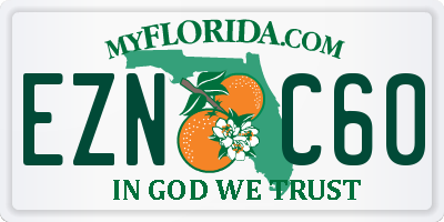 FL license plate EZNC60