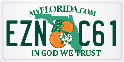 FL license plate EZNC61