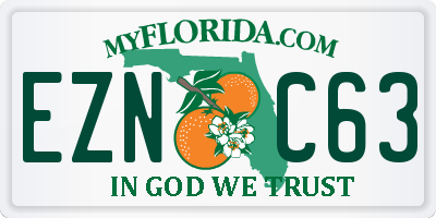 FL license plate EZNC63