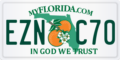 FL license plate EZNC70