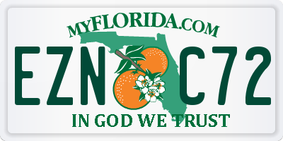 FL license plate EZNC72