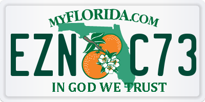 FL license plate EZNC73