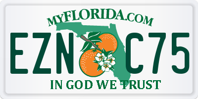 FL license plate EZNC75