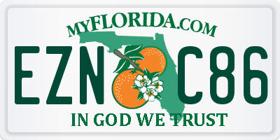 FL license plate EZNC86