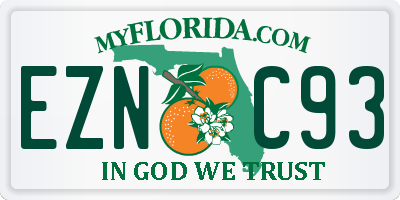 FL license plate EZNC93