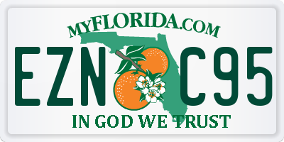 FL license plate EZNC95