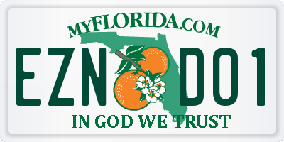 FL license plate EZND01