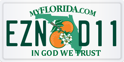 FL license plate EZND11