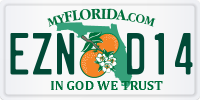 FL license plate EZND14