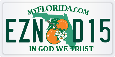 FL license plate EZND15