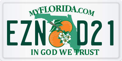 FL license plate EZND21