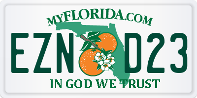 FL license plate EZND23