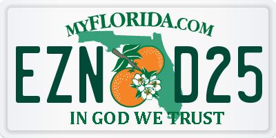 FL license plate EZND25