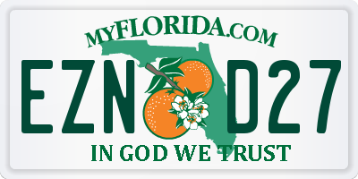 FL license plate EZND27