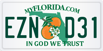 FL license plate EZND31