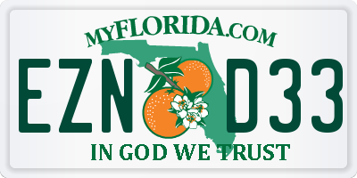 FL license plate EZND33