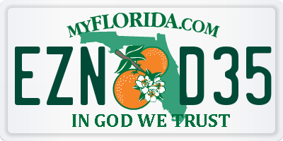 FL license plate EZND35