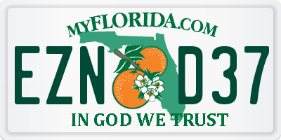 FL license plate EZND37