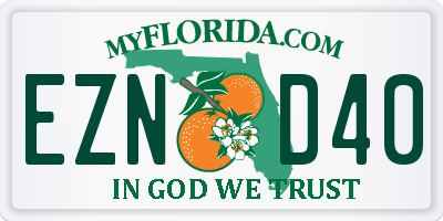 FL license plate EZND40