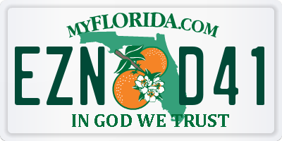 FL license plate EZND41