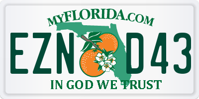 FL license plate EZND43