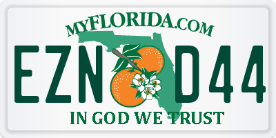 FL license plate EZND44