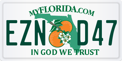 FL license plate EZND47