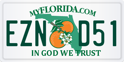 FL license plate EZND51