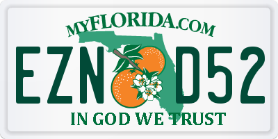 FL license plate EZND52