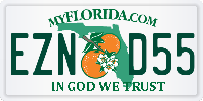 FL license plate EZND55