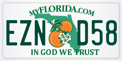 FL license plate EZND58