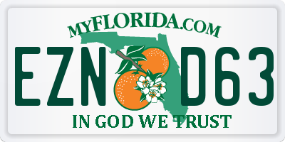 FL license plate EZND63