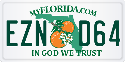 FL license plate EZND64