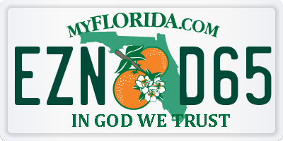 FL license plate EZND65