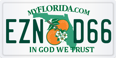 FL license plate EZND66