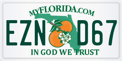 FL license plate EZND67