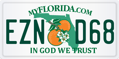 FL license plate EZND68