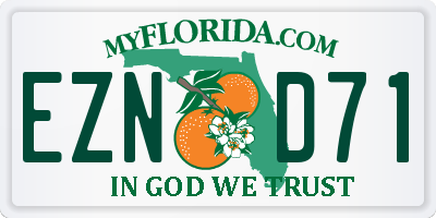 FL license plate EZND71