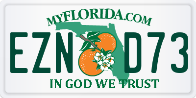 FL license plate EZND73