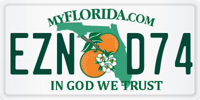 FL license plate EZND74