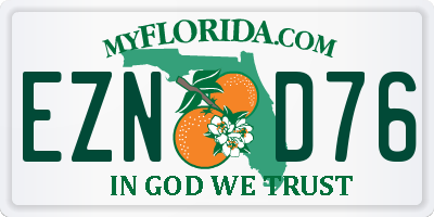 FL license plate EZND76