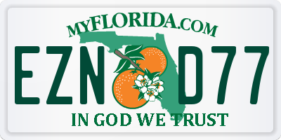 FL license plate EZND77