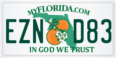 FL license plate EZND83